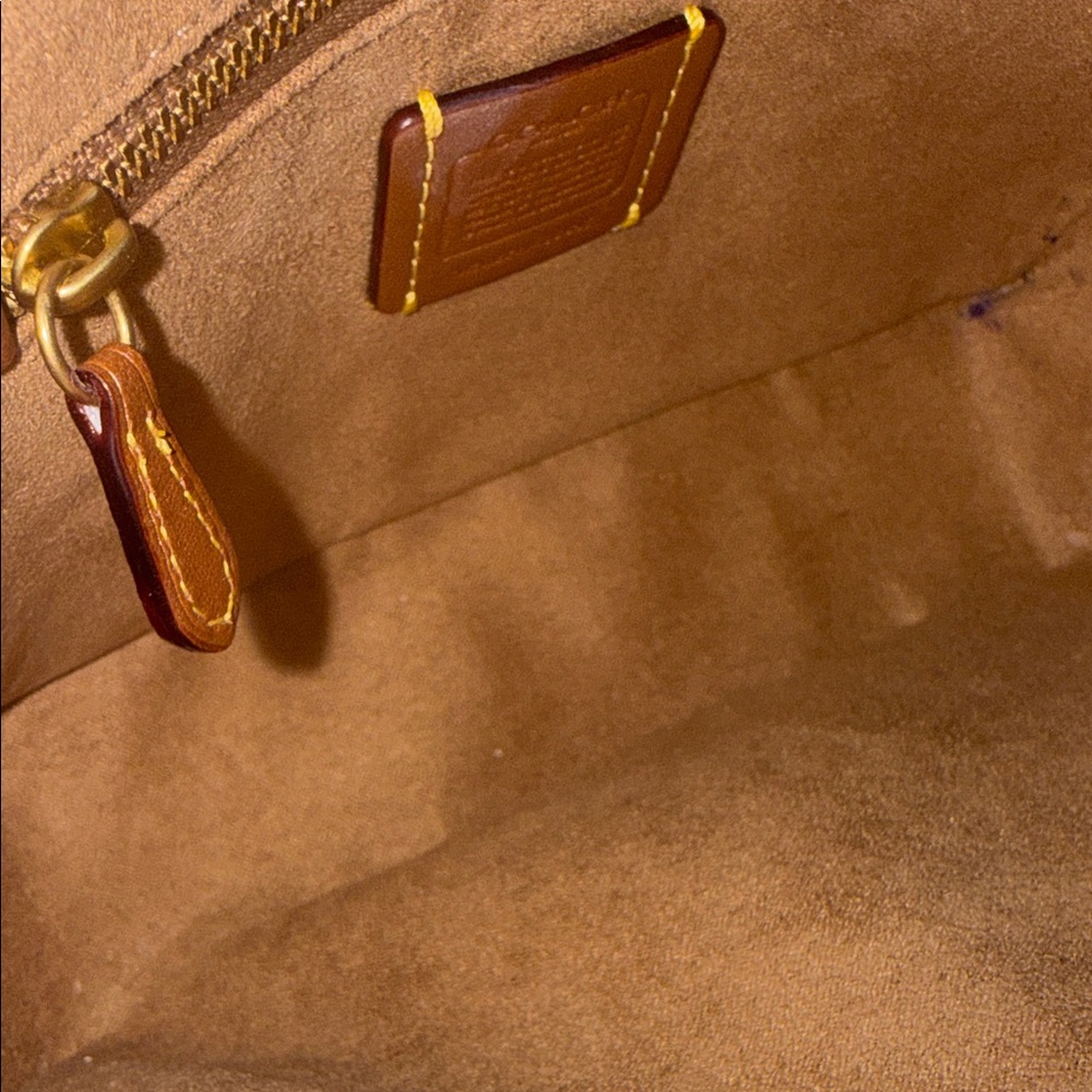Coach TEA ROSE REIMAGINED Cream and Yellow Floral Crossbody LEATHER Bag - Picture 11 of 16